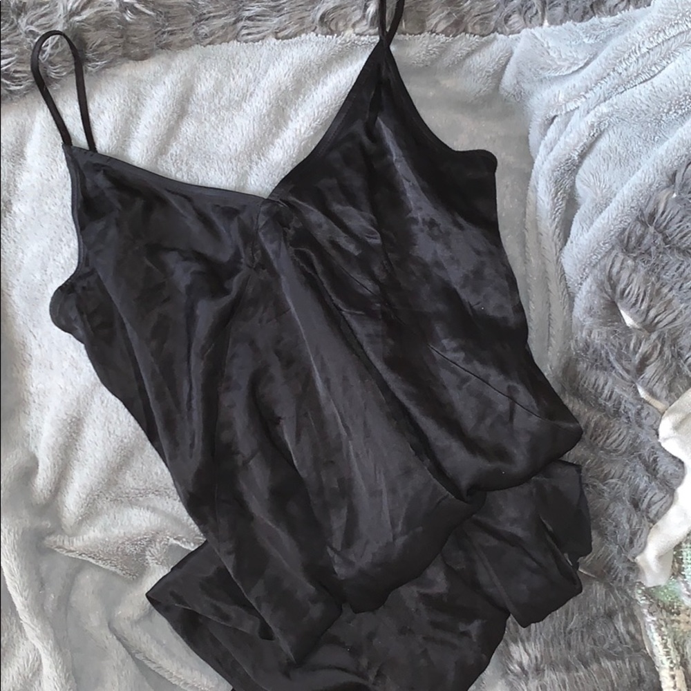 Black silk dress